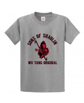 Sons of Shaolin Wu Tang Original Classic Unisex Kids and Adults T-Shirt For Kung Fu Comics Fans